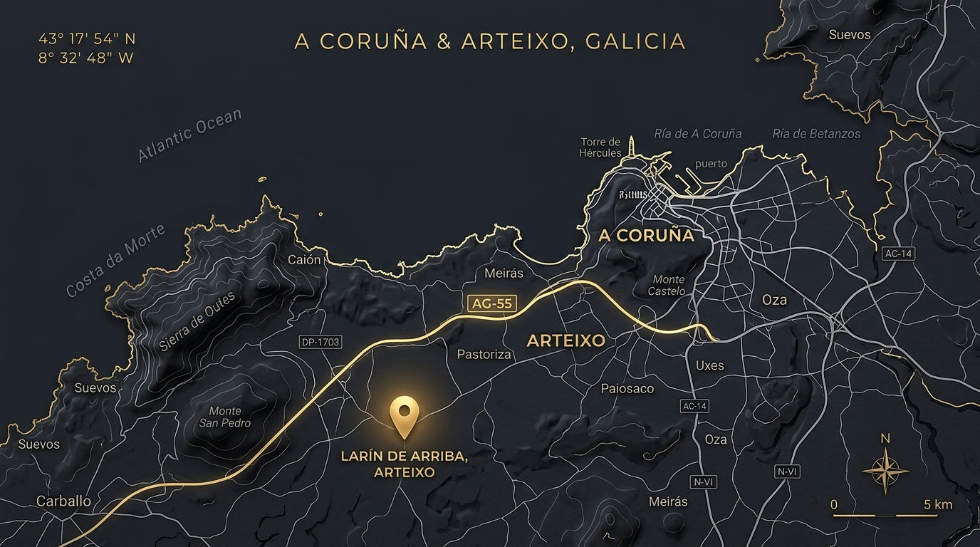 Mapa Cartográfico Arteixo y A Coruña Maverick