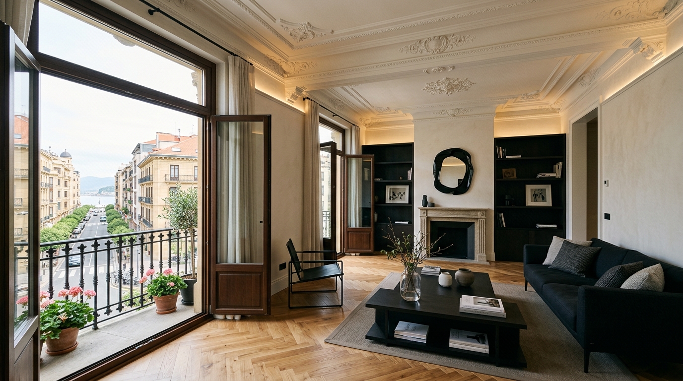 Rehabilitación de piso señorial en Donostia-San Sebastián